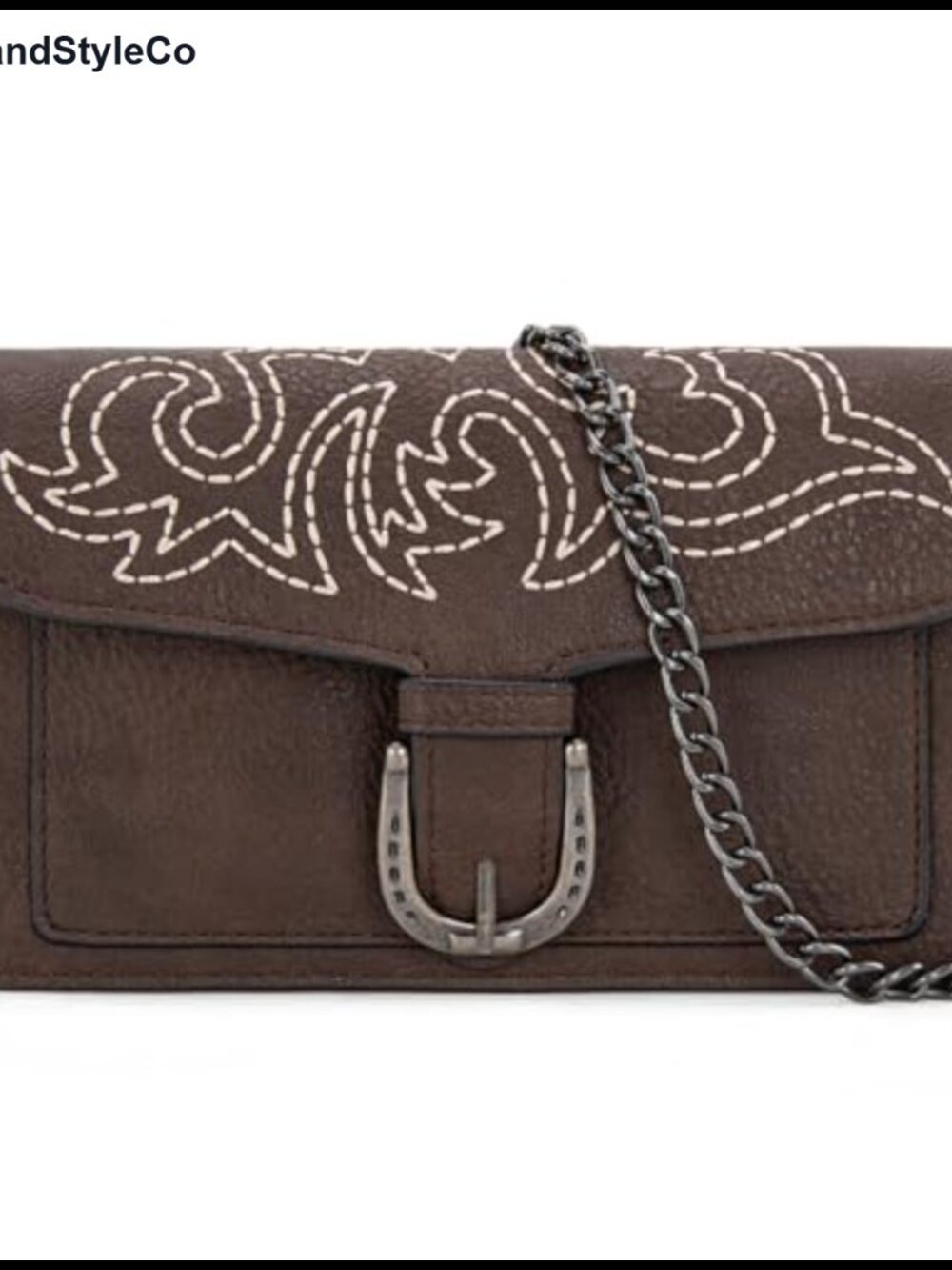 Western Crossbody Bag with Chain Strap Wristlet Small Clutch Purse